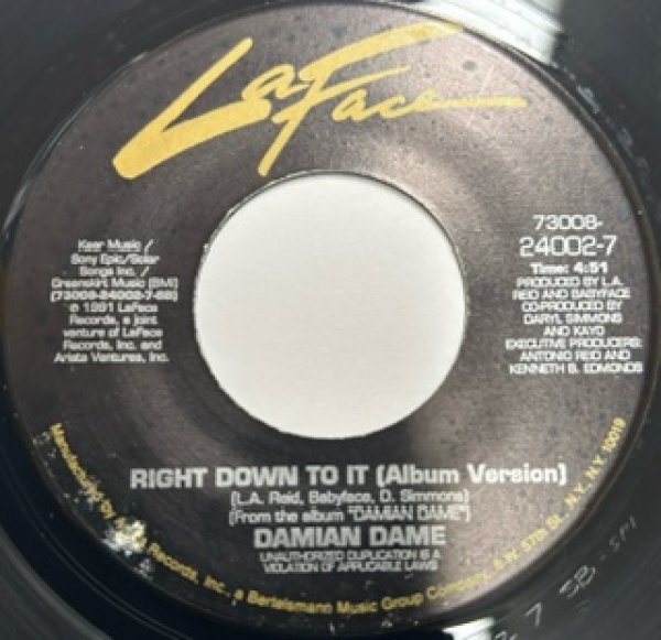 画像1: Damian Dame / Right Down To It -  The Recommendable Item 7 Inch - (1)