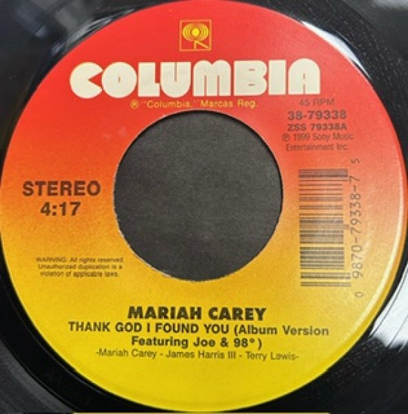 画像1: Mariah Carey ‎/ Thank God I Found You - The Recommandable 7 Inch - (1)