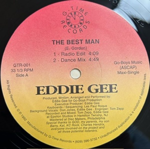 画像1: Eddie Gee / The Best Man cw Time Out For Love - US Press Rare New Jack Swing !!!  -  (1)