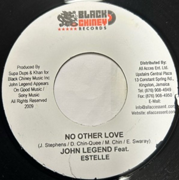 画像1: John Legend ft Estelle / No Other Love -  7 Inch - Jamaica Press (1)