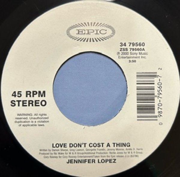 画像1: Jennifer Lopez / Love Don't Cost A Thing - 7 Inch - (1)