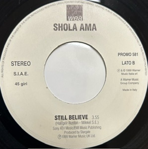 画像1: Shola Ama / Still Believe - 7 Inch - (1)