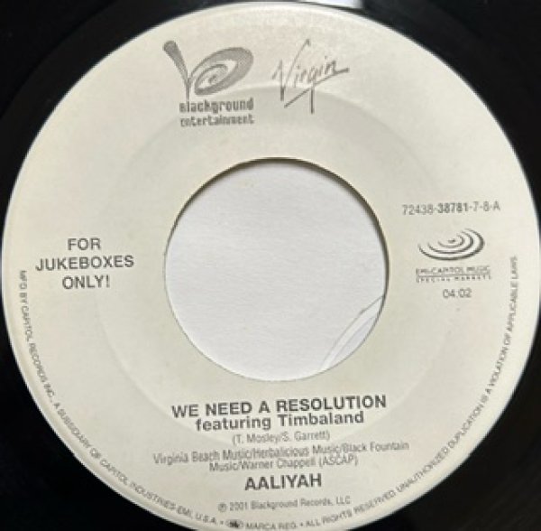 画像1: Aaliyah / We Need A Resolution ft Timberland - 7 Inch - (1)