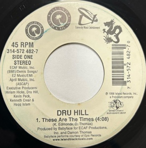 画像1: Dru Hill / These Are The Times cw You Are Everything  - 7 Inch -  (1)