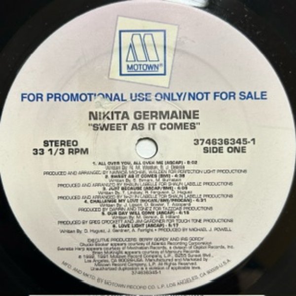 画像1: Nikita Germaine ‎/ Sweet As It Comes - US Promo Only LP - (1)