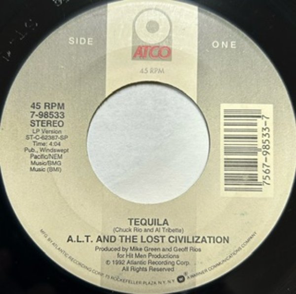 画像1: ALT And The Lost Civilization / Tequila - The Recommandable 7 Inch !!!!! - (1)