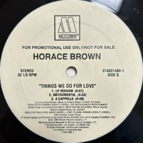 画像1: Horace Brown / How Can We Stop  cw Things We Do For Love - US Promo Only - (1)