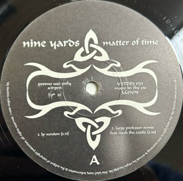 画像1: Nine Yards / Matter Of Time - Large Professor Remix - Black Face (1)