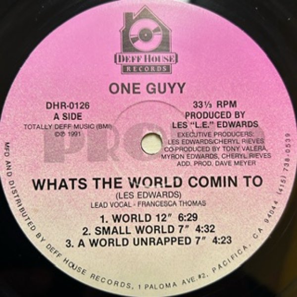 画像1: One Guyy / What's The World Comin To - Rare New Jack Swing - (1)