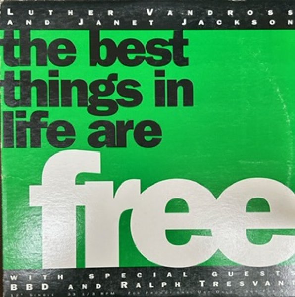 画像1: Luther VAndross And Janet Jackson / The Best Things In Life are Free - US Promo -  (1)