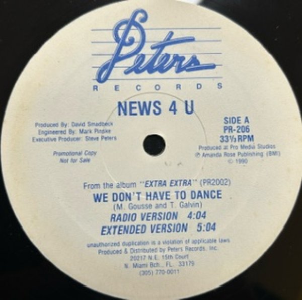 画像1: News 4 U / We Don't Have To Dance - US Promo Only Indie new Jack Swing - (1)