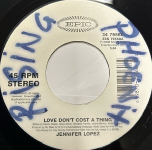 画像1: Jennifer Lopez / Love Don't Cost A Thing - 7 Inch - (1)