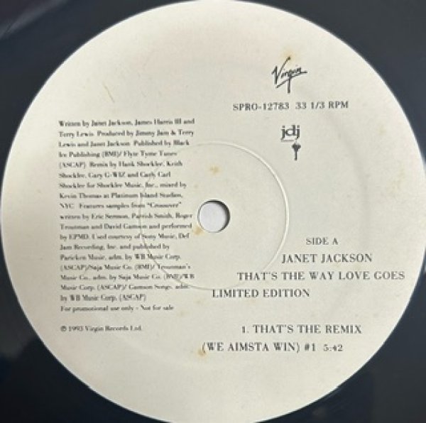 画像1: Janet Jackson / That's The Way Love Goes - The Recommandable US Promo Only - Inc. We Aimsta Mix (1)