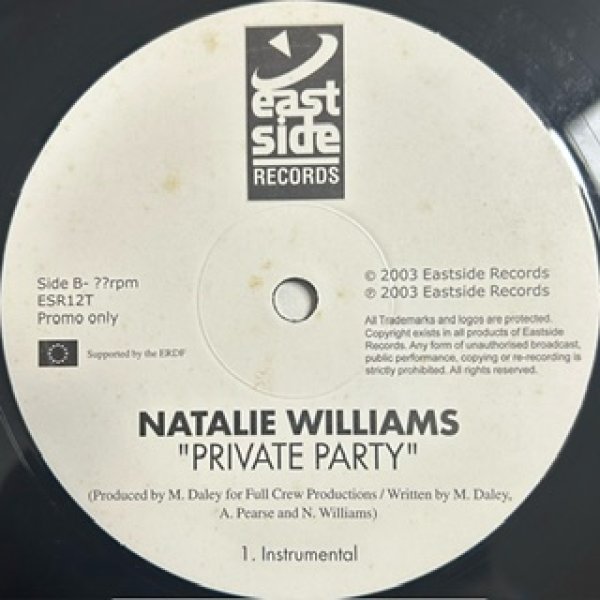 画像1: Natalie Williams / Private Party - UK Promo Only - (1)