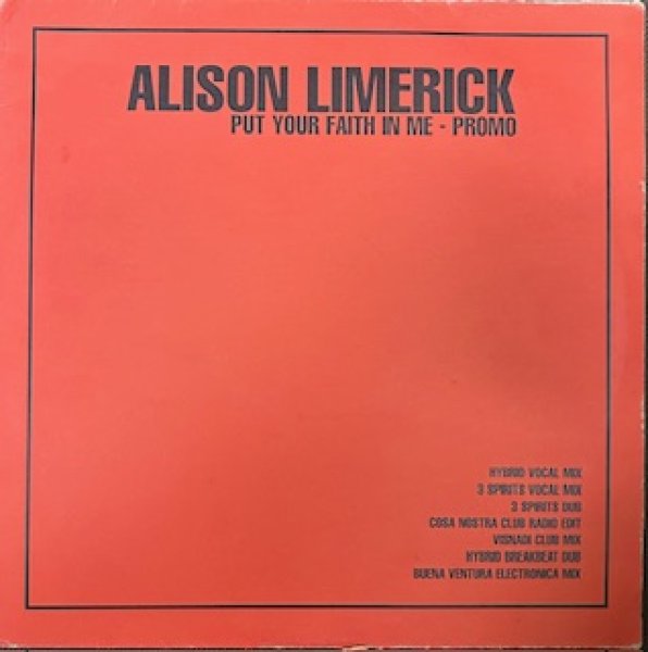 画像1: Alison Limerick / Put Your Faith In Me - W Pac UK Promo - (1)