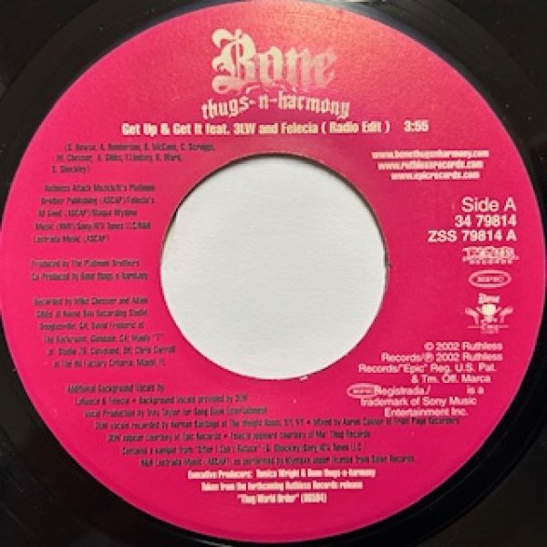 画像1: Bone Thug  N Harmony / Get Up & Get It ft 3LW and Felecia - The Recommandable 7 Inch -  (1)