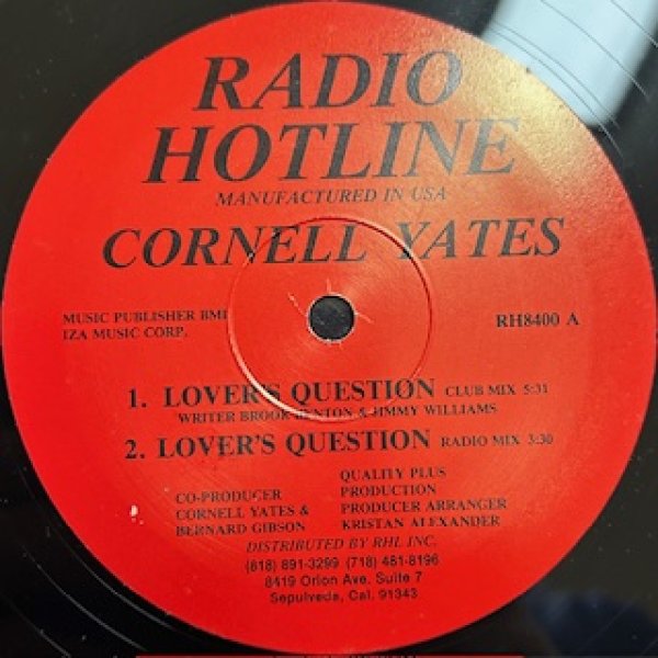 画像1: Cornell Yates / Lover's Question - US Press - Urban Mellow Tune !!! (1)