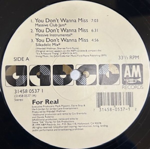 画像1: For Real / You Don't Wanna Miss - Classic 90's R&B - Remixed By In Da Soul!!! (1)